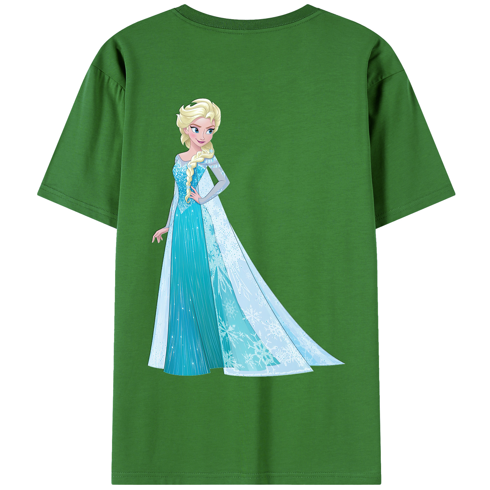 （画像用） アナと雪の女王 アンナ エルサ Frozen Anna Elsa レディース半袖Tシャツ(バックプリント)